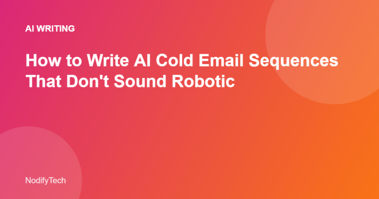 AI cold email sequences workflow