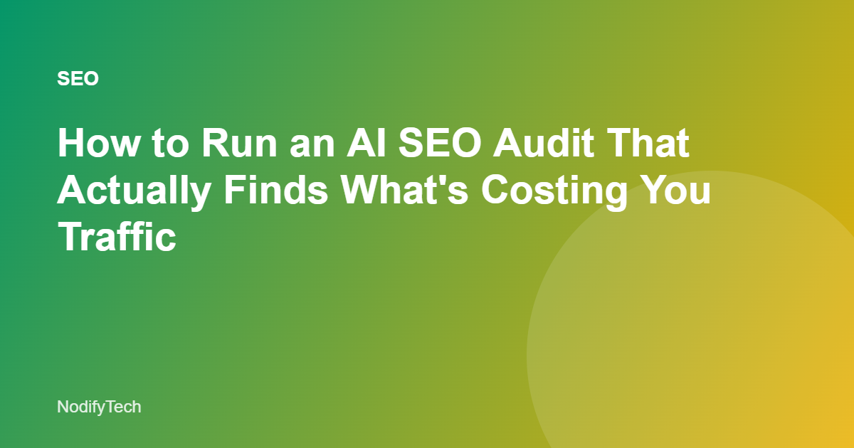 AI SEO audit guide