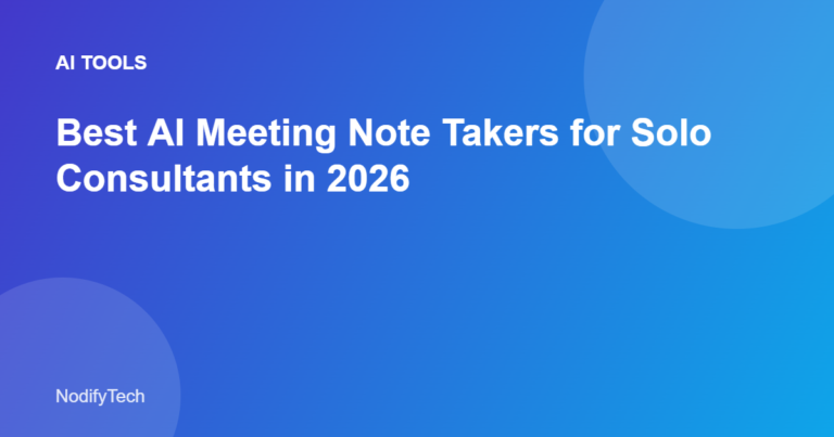 AI meeting note taker dashboard for consultants