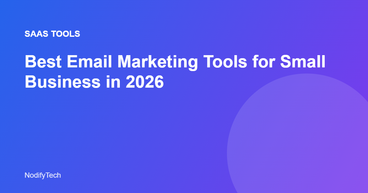 Best email marketing tools for small business