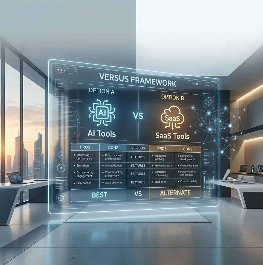 Side-by-side software comparisons of AI and SaaS tools by category