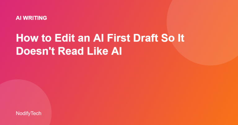 Editing an AI draft before publishing