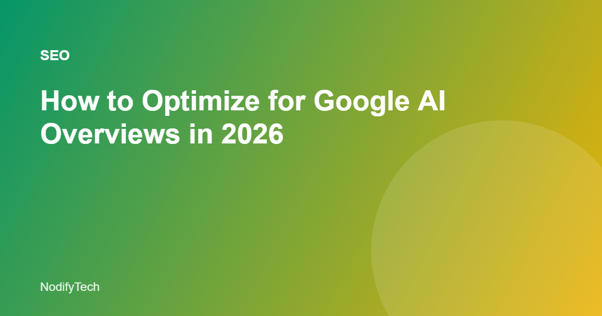 Optimize for Google AI Overviews guide