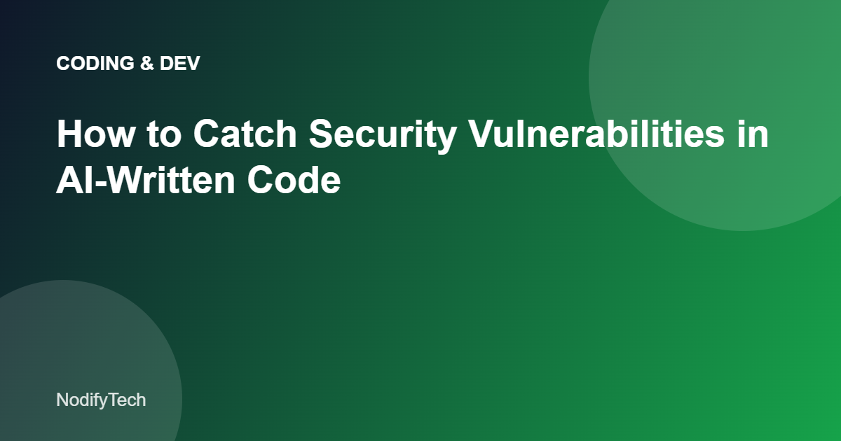 Scanning for AI code vulnerabilities
